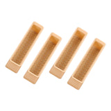 Maxbell 4x Chair Feet Pad Mute Home Decor Rectangular for Sofa Accessory Yellow