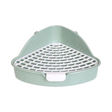 Maxbell Medium Rabbit Litter Box Potty Triangle with Grid for Chinchilla Rabbit Green