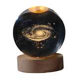Maxbell Crystal Ball Night Light Galactic System Nightlight for Living Room Ornament 8cm round ball