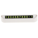 Maxbell Temporary Parking Card Magnetic Phone Number Plate Holder Sucker  White