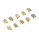 Max 10pcs 3D Nail Art Charms Nail Tips Decorations Shell Jewelry Nail Studs Natural Textured Shell Stone