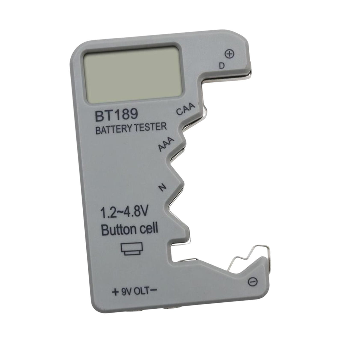 Maxbell Portable Battery Tester Battery Tester Checker Universal for 9V 1.5V AA Argent