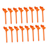 Maxbell 16Pcs Golf Tees Oblique Insertion 10 Degrees Golf Tees Golf Ball Holder 83mm Orange