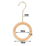 Maxbell Wooden Scarf Ring Holder Skirts Belt Tie Closet Organiser Hangers Space Saver Aureate