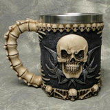 Maxbell Creative Skull Mug Stainless Steel Drinkware Skeleton Resin Halloween Gift#2