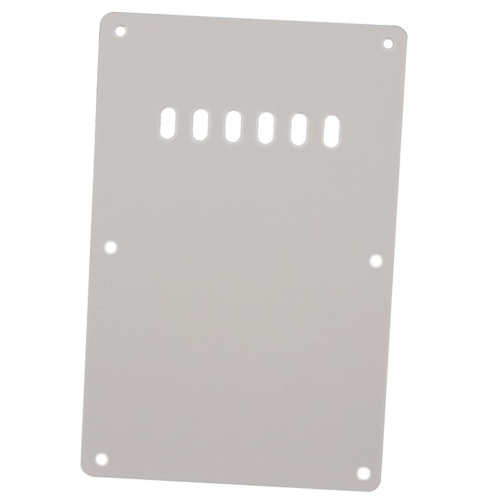 Max Maxb 6 Hole Pickugard Tremolo Cavity Cover Back Plate for ST SQ Guitars White