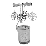 Maxbell Romantic Rotating Candle Holder Candlestick for Home Ornament Elk Round