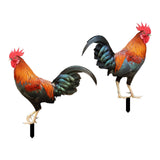 Maxbell Rooster Animal Statue Ornament Garden Stakes Standing Sculpture for Patio Color A and B