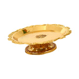 Maxbell Gold Pedestal Bowl Cupcake Holder Food Plate for Parties Weddings Decorative Style D