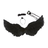 Maxbell Angel Wing Cosplay Costume Accessory Decoration for Halloween Dance Show 80cmx40cm