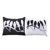 Maxbell 1 Pair Rectangle Couple Throw Pillow Cases Cushion Covers Home Bedroom Decor Bird-50cmx75cm