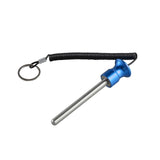 Maxbell Weight Stack Pin with Pull Rope Locking Cable Gym Equipment Replacement Part Blue 10mmx105mm