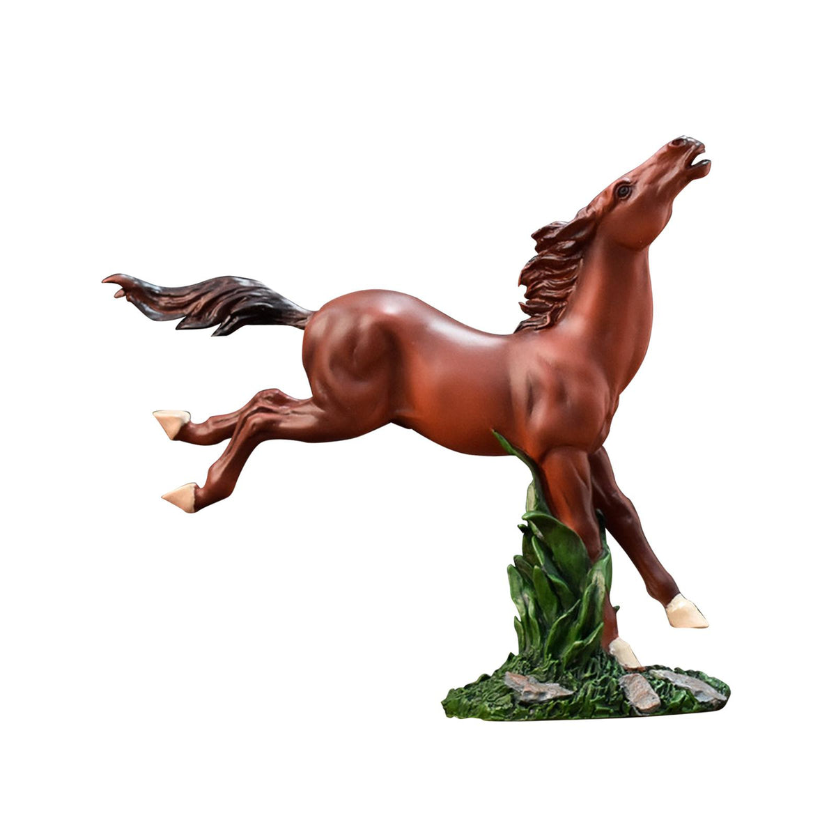 Maxbell Abstract Horse Statues Animal Sculptures Figurines for Office Wedding Decors brown