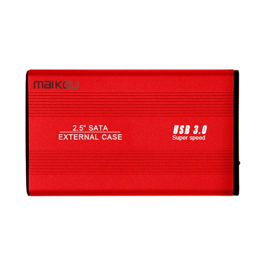 Max USB3.0 Hard Disk Box Case USB SATA SSD HDD External Enclosure 2.5inch Red