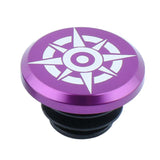 Maxbell 1 Piece Alloy Bicycle Bike Handlebar End Plugs Bar End Cap Purple A