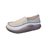 Maxbell Women Casual Shoes Slip On Comfortable Non Slip Soles Thick Bottom Trainers 40 Khaki