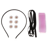 Max DIY Flower Bowknot Headband Hairband Making Kits Light Purple