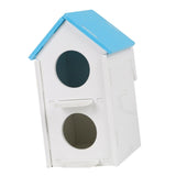 Max Maxb Double Hole Pet Bird Parrot Hatching Breeding Box Nest House  Blue