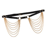 Maxbell Waist Belt with Chain Gothic Waistband for Disco Dancing for Men and Women Golden