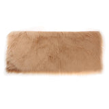 Max 80x50cm Shaggy Sheepskin Rug Soft Non Shed Carpet Rug 5cm Pile Camel