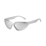Maxbell Fashion Sunglasses, Ultralight Frame Driving Glasses   Silver Lens Silver