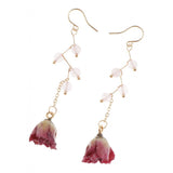 Max Maxb Real Dried Rose Flower Earrings