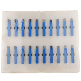 Maxbell 20 PCS Carbide Brazed Tipped Cutter Welding Turning Tool Blue 3:8 inch