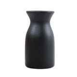 Maxbell Minimalism Dried Flower Vase Ornament Flowers Pot for Table Bedroom Wedding 14cmx7.5cm Black