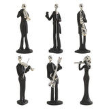 Maxbell 6Pcs Musician Player Statue Crafts Art Sculpture for Office Desktop Decor