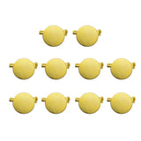 Max 10pcs Round Brooch Clasps Pin Disk Base Pad Bezel Blank Cabochon Trays Gold