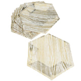 Max 8pcs Hexagonal Paper Plates Birthday Wedding Party Tableware Decor 8 inch