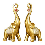 Maxbell Elephant Statues Sculpture for Home Decoration Housewarming Gifts Aureate