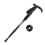 Maxbell Aluminum Telescopic Elderly Walking Cane Anti Rust Anti Slip Rubber Handle Black