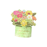 Maxbell 3D Greeting Card Gift Card Popup Card for Birthday Thinking You Mother's Day green