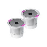 Maxbell 2 Pieces Reusable Coffee Pod Capsule Single Serve for Coffee Makers Two Single Holes