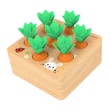 Maxbell Wooden Peg Board Baby Finger Grasping Carrot Toy Playkit Early Educational