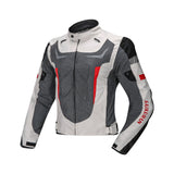 Maxbell Waterproof Motorcycle Jacket Men Women Durable Protective Pads Riding Jacket L White