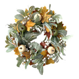 Maxbell Artificial Fall Pumpkin Wreath Harvest Decoration Home Door Halloween