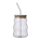 Maxbell Glass Jar Drinkware Clear Large Capacity Gift for Milkshake Beer A