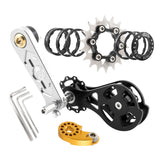 Maxbell Bike Chain Tensioner Single Speed Bicycle Tensioner Cycling Chain Tensioners 18T Silver