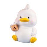 Maxbell Duck Statue Miniature Figurines Cake Topper Resin Craft Sculpture Home Decor White