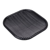 Maxbell Rattan Food Serving Tray Wicker Water Drink Platter Square Dish Plate 8inch