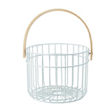 Maxbell Metal Wire Egg Basket for Collecting Chicken Eggs Holder White S