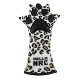 Maxbell Golf Club Head Cover Fleece Lining Club Head Protector Leopard Claw Plush for Hybrid