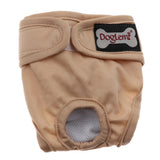 Maxbell Reusable Dog Underwear Diaper Adjustable Sanitary Panties for Female S Beige