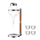 Maxbell Glasses Sake Set for Barware Warmer or Cold Sake Wine Argent