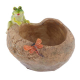 Max Creative cartoon succulent plant landscape resin flowerpot Frog Hunting
