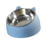 Maxbell Pet Feeder 15° Raised Single Bowl for Cat Dog for Small Medium Dogs Kitten Blue