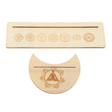 Maxbell Wooden Card Stand Card Display Holder Card Altar Stand for Table Decoration Wood Color I