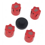 Maxbell 4Pieces RC Car Rim Center Cap for 1/10 Traxxas TRX4 90046 D90 Tamiya MST red